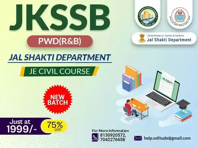 JKSSB PWD(R&B), JAL Shakti Department JE Course